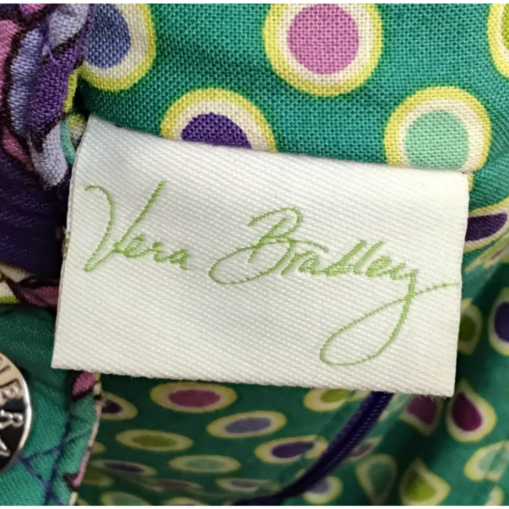 Vera Bradley Quilted Backpack Heather Purple Paisley Print Top Handle #J5585 - Picture 12 of 15